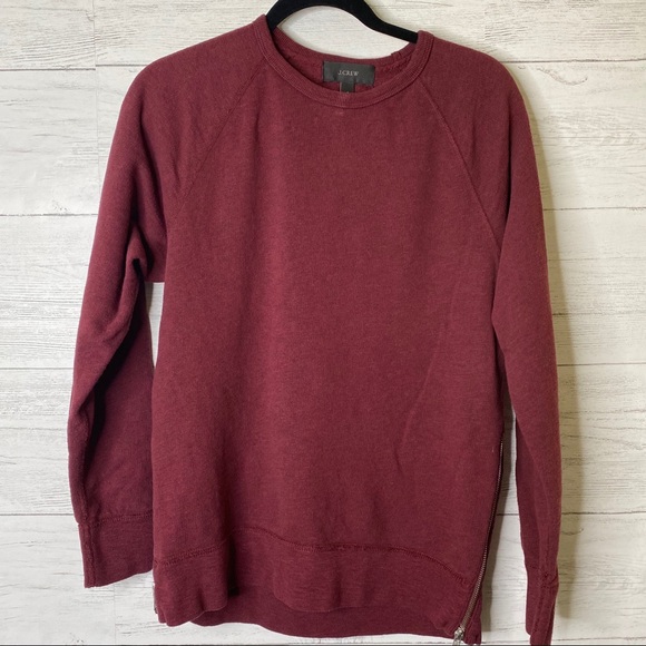 J. Crew Tops - J. Crew side zip crew sweatshirt
